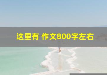 这里有 作文800字左右